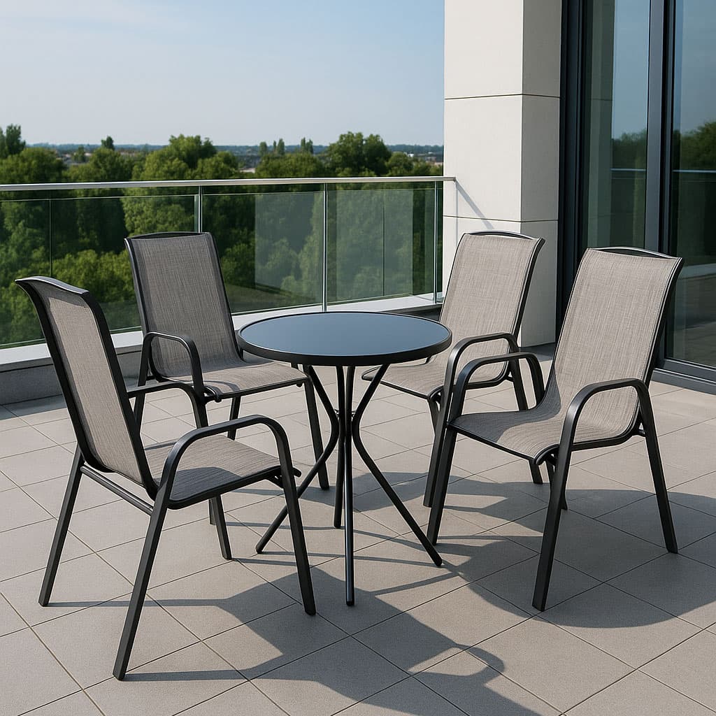 Balkonska garnitura Tender, set sa 4 stolice i stolom