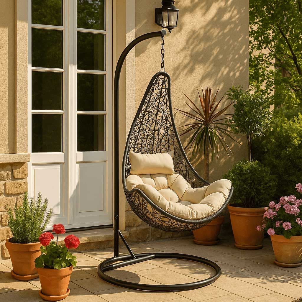 Viseća Fotelja sa jastukom, na čeličnom postolju