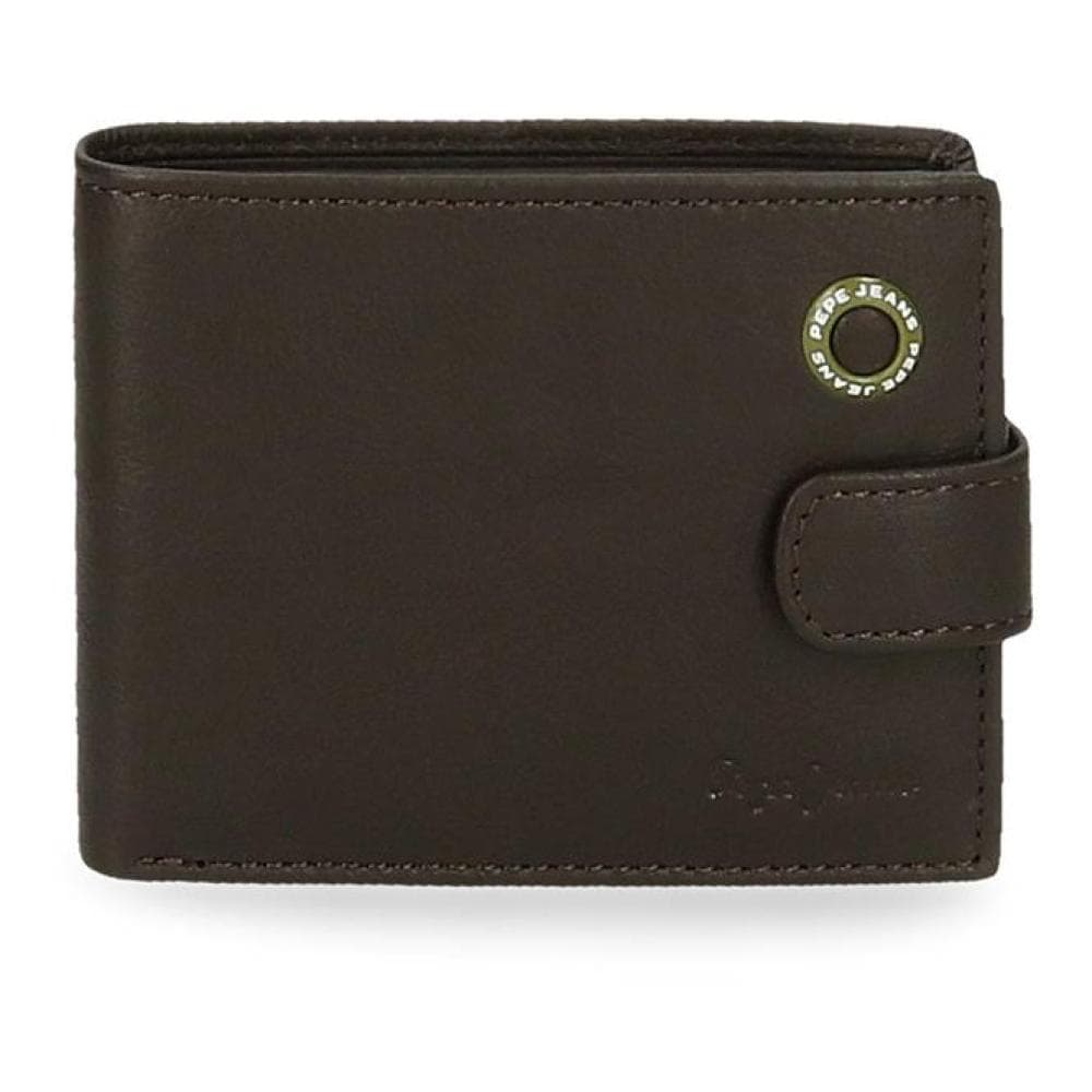 Muški novčanik od prirodne kože PJL Badge brown 73733