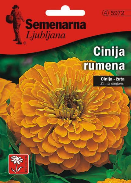 Baštensko cveće Lepi čovek - Cinija - žuti - Zinnia elegans 5 kesica 5972
