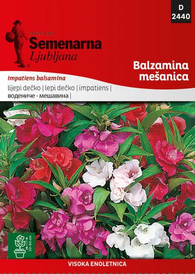 Seme 5 kesica za cveće Lepi dečko - mešavina - Impatiens balsamina 2440