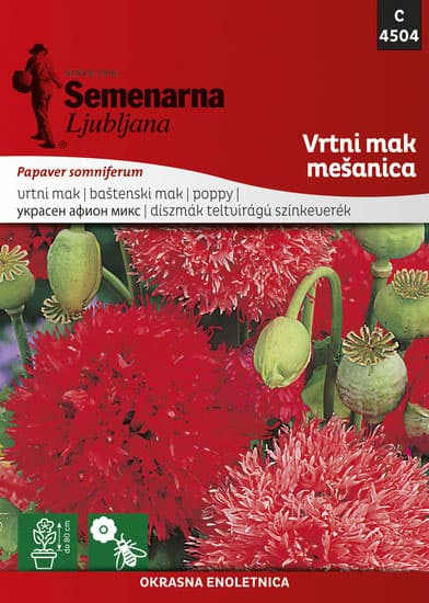 Seme za cveće 5 kesica Baštenski Mak - Papaver Somniferum 4504