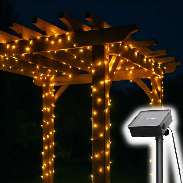 Niz od 200 toplo belih LED dioda sa solarnim napajanjem SLC200WW