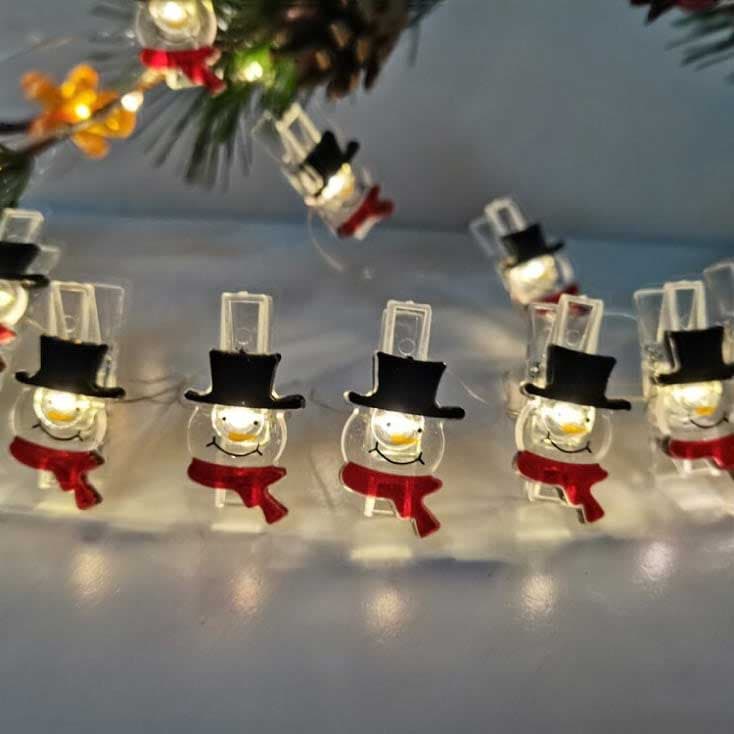 LED Svetleći niz na baterije Sa štipaljkama Sneško Belić 0.9m