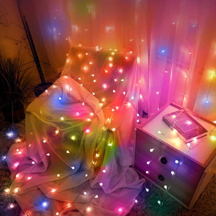 Lampice za jelku sa 200 višebojnih LED dioda 20m 220V Za spoljnu i unutrašnju upotrebu