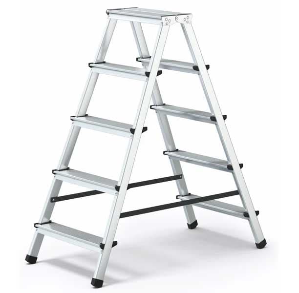 Sklopive aluminijumske dvostrane merdevine 2x5 stepenika Nosivosti 125kg 19798