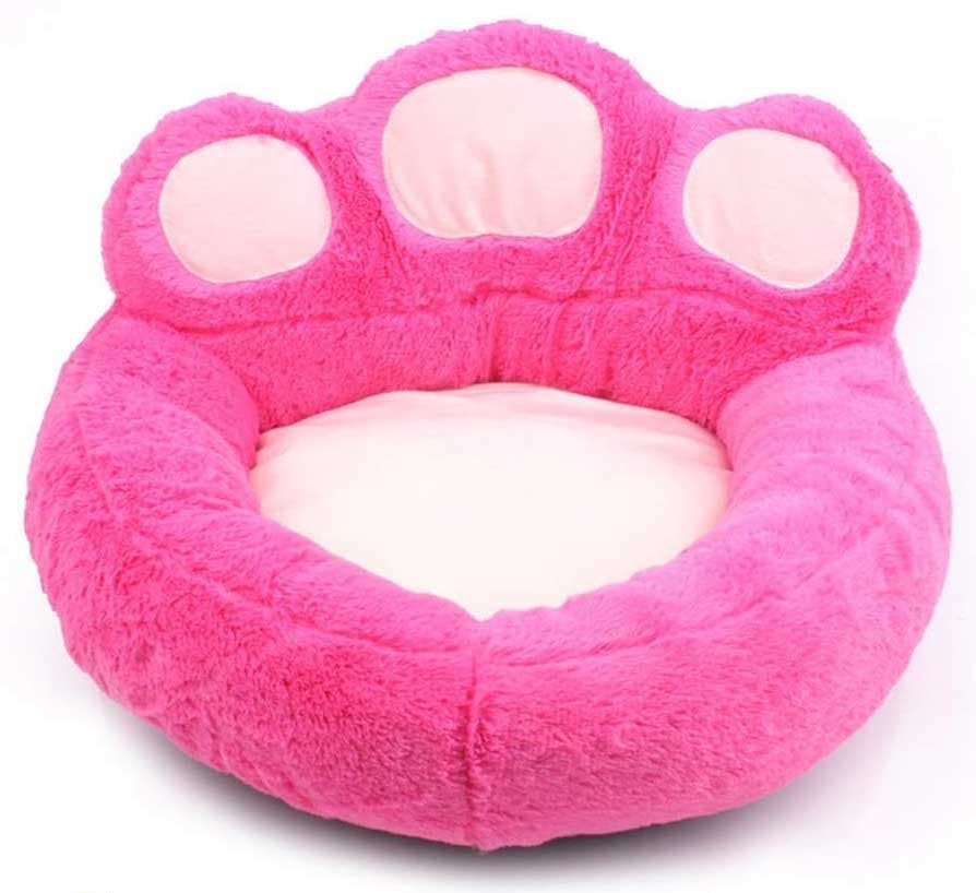Krevet za kućne ljubimce u obliku šape 68 cm Roze