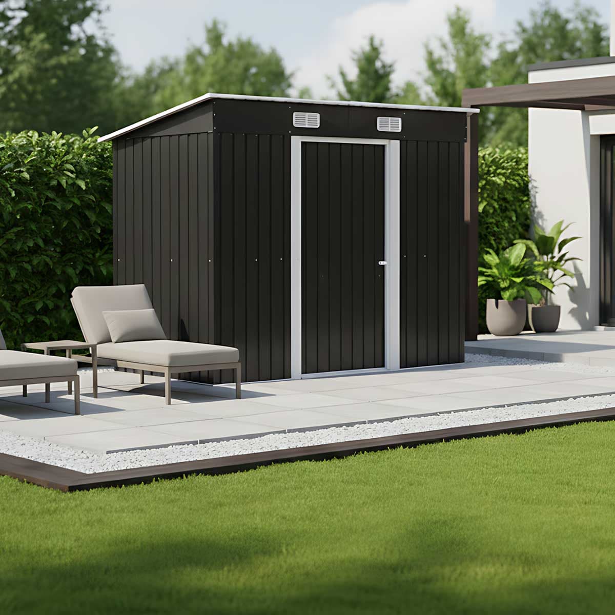 Pomoćna Metalna Beštenska Kućica sa Kliznim Vratima Za Odlaganje Alata i Pribora