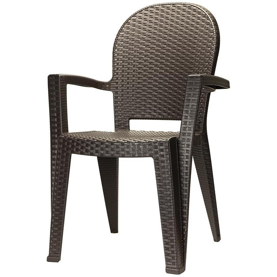 Baštenska stolica PVC Ratan Tamno braon