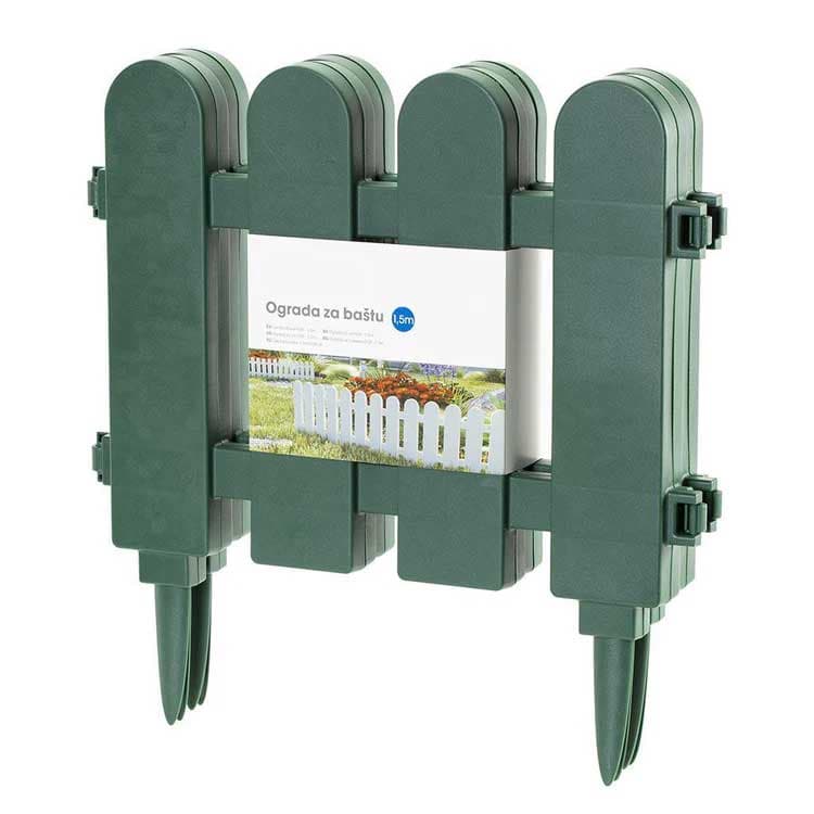 Dekorativna baštenska ogradica 1m V18cm Zelena