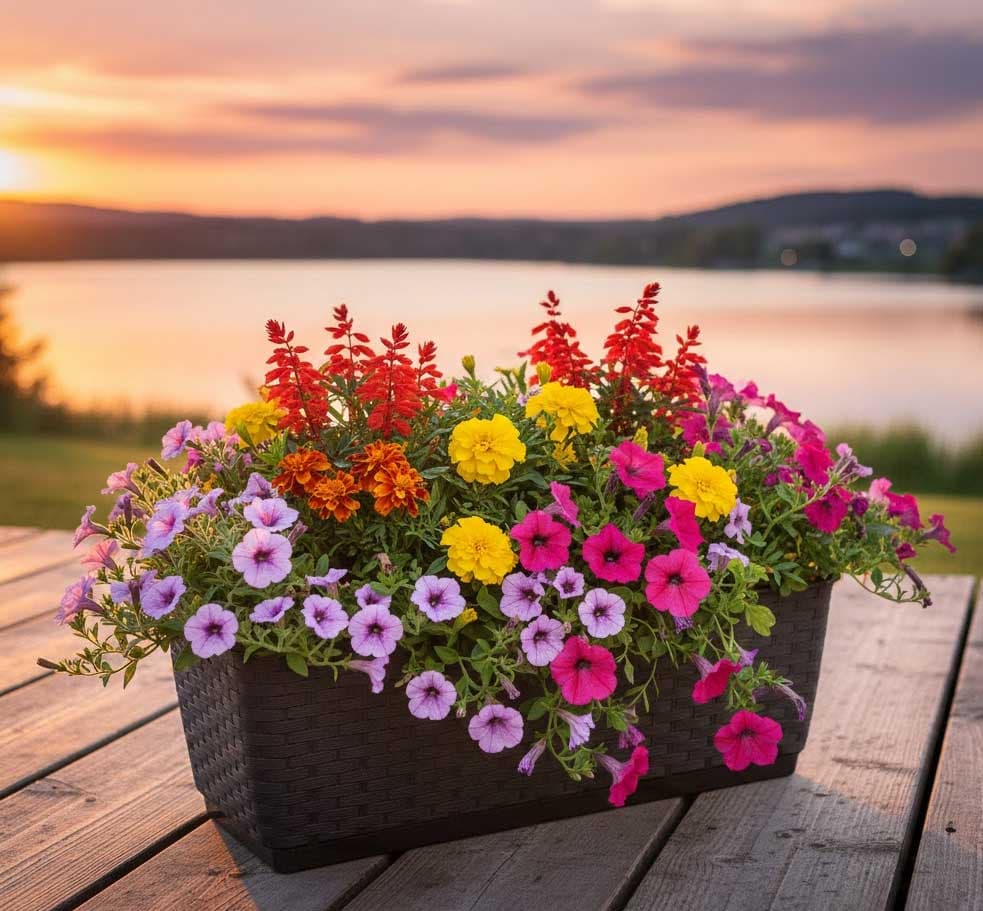 Žardinjera za cveće Ratan Look 50cm Antracit