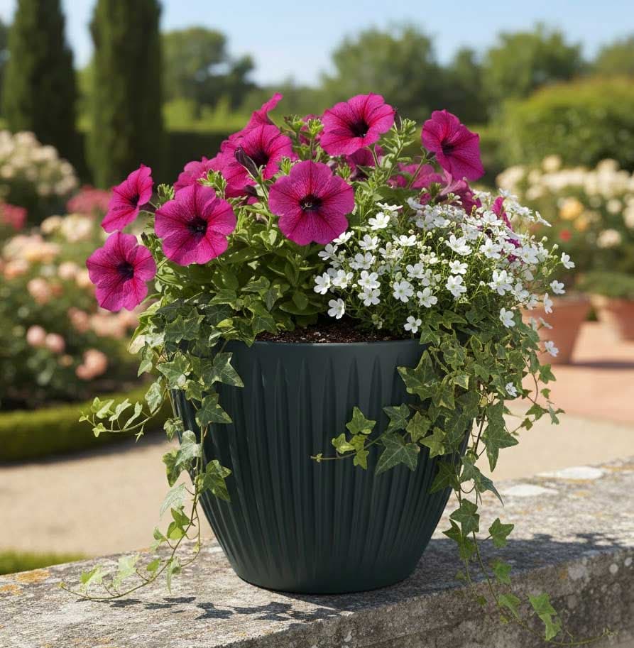 Saksija za cveće Prosperplast Latia 30x25cm Antracit