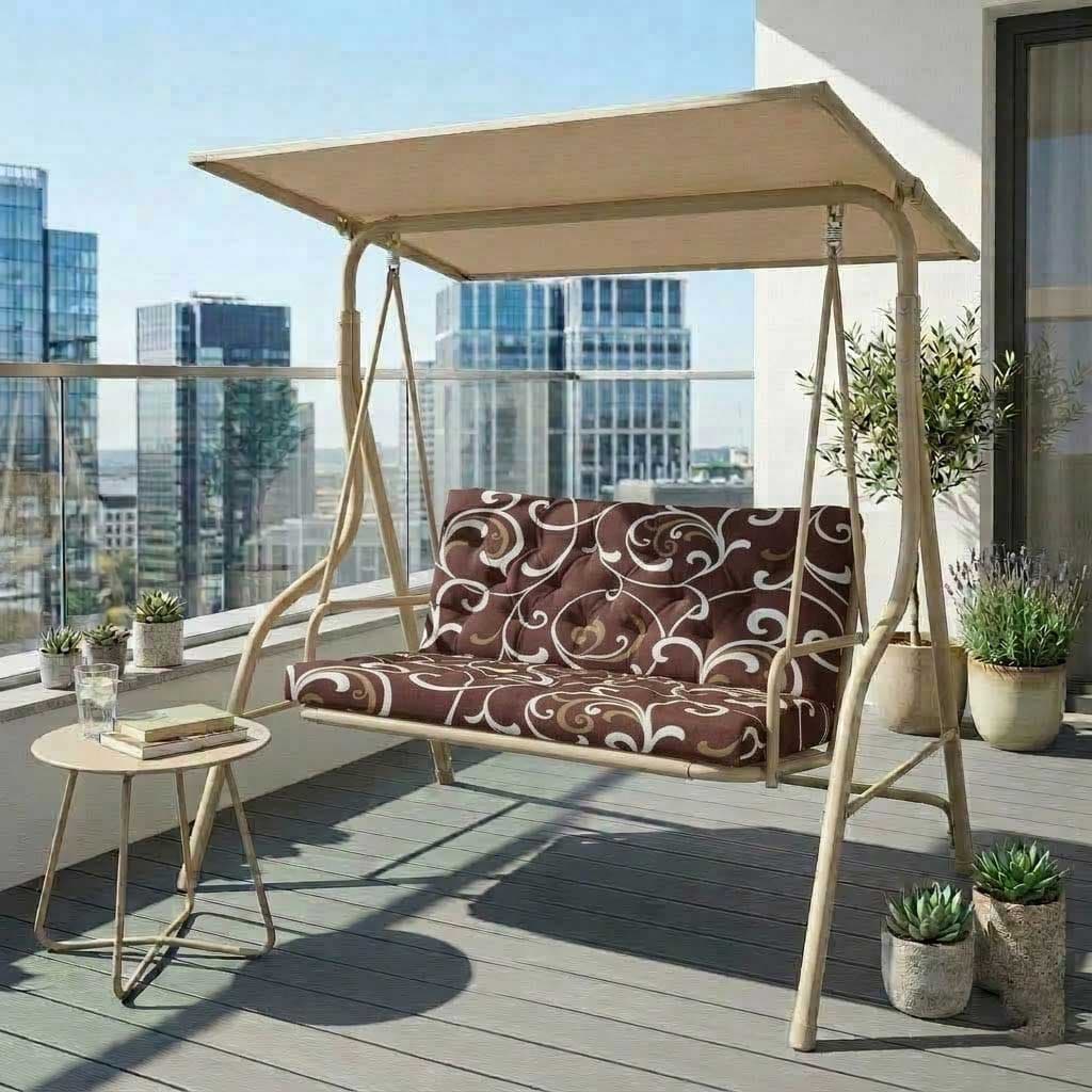 Jastuk Za Baštensku Ljuljašku 135x55x55cm Brown Ornament