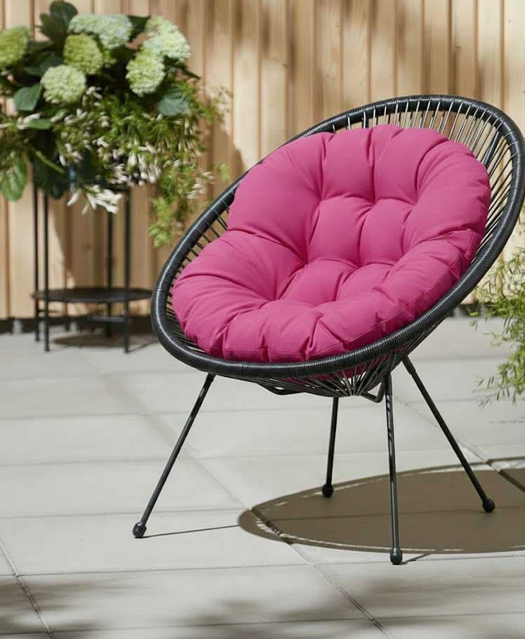 Jastuk za ovalnu baštensku stolicu - fotelju 110x90cm CIKLAMA