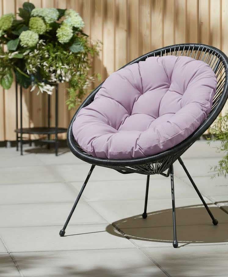 Jastuk za ovalnu baštensku stolicu - fotelju 110x90cm LILA