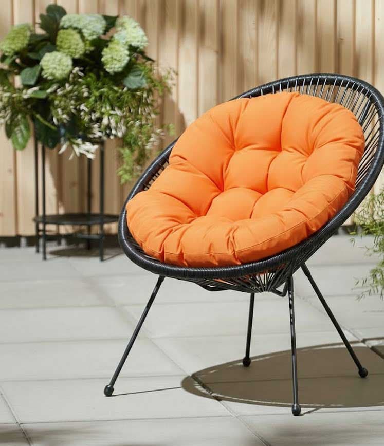 Jastuk za ovalnu baštensku stolicu - fotelju 110x90cm ORANGE