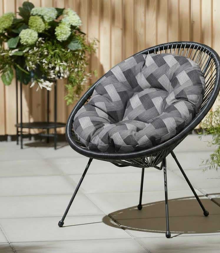 Jastuk za ovalnu baštensku stolicu - fotelju 110x90cm TRICOT-BL