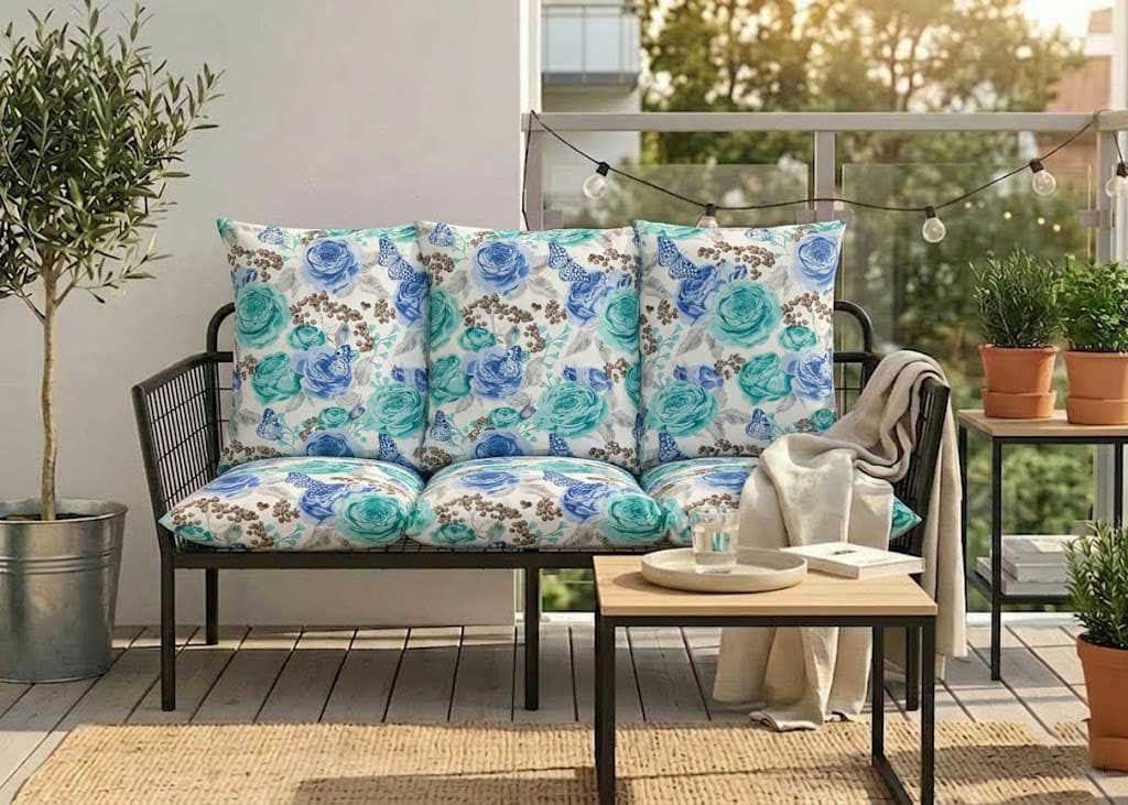 Jastuk Za BaštenskI Dvosed 100x50x50 cm BLUE ROSES