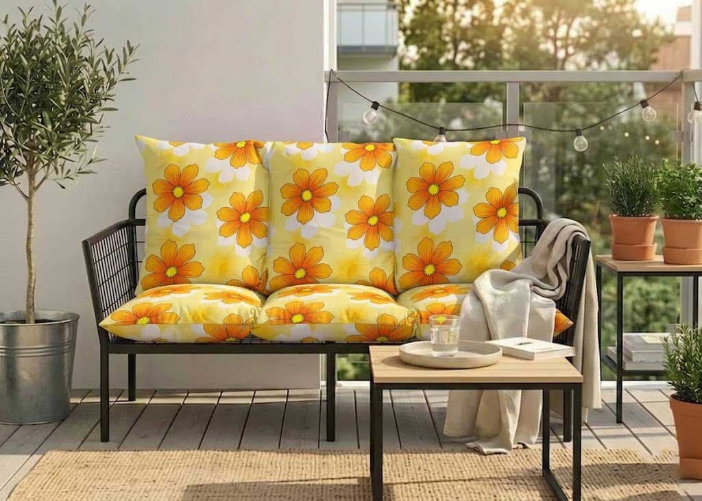 Jastuk Za BaštenskI Dvosed 100x50x50 cm HAPPY FLOWERS