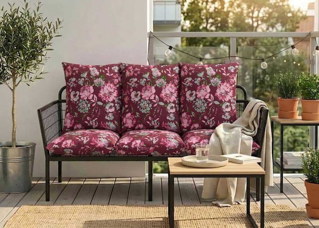 Jastuk Za BaštenskI Dvosed 100x50x50 cm BORDEAUX RETRO