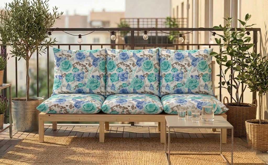 Jastuk Za BaštenskI Dvosed 120x50x50 cm BLUE ROSES