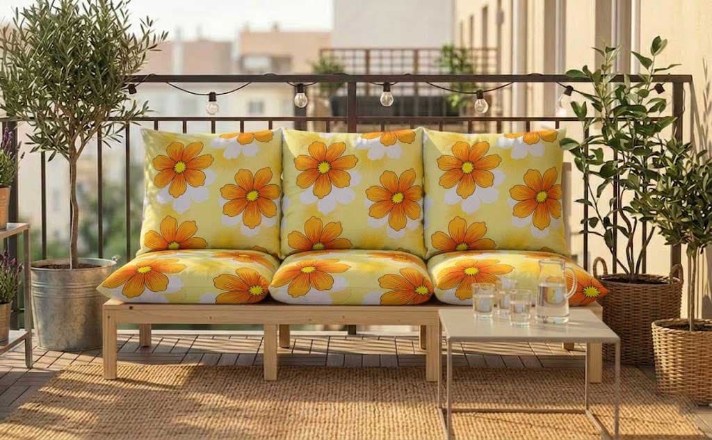 Jastuk Za BaštenskI Dvosed 120x50x50 cm HAPPY FLOWERS