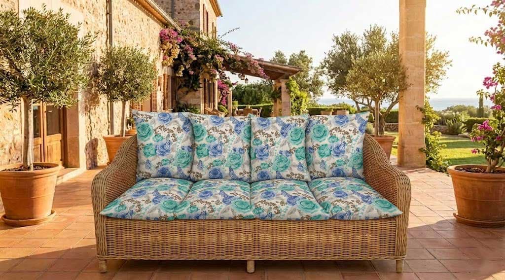 Jastuk Za BaštenskI Trosed 150x50x50 cm BLUE ROSES