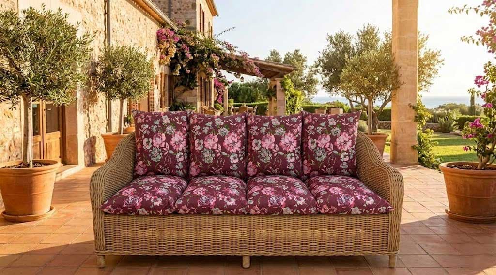 Jastuk Za BaštenskI Trosed 150x50x50 cm BORDEAUX RETRO