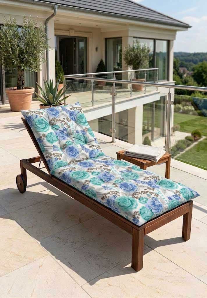 Jastuk Za Baštensku Ležaljku 200x70cm BLUE ROSES