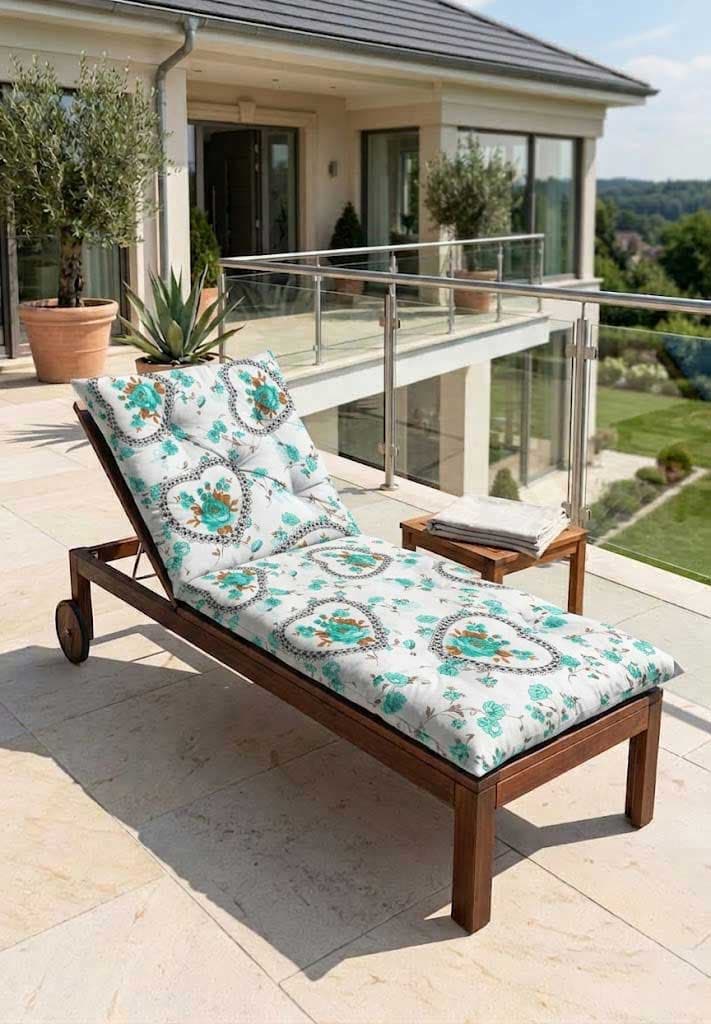 Jastuk Za Baštensku Ležaljku 200x70cm FLOURISH GREEN