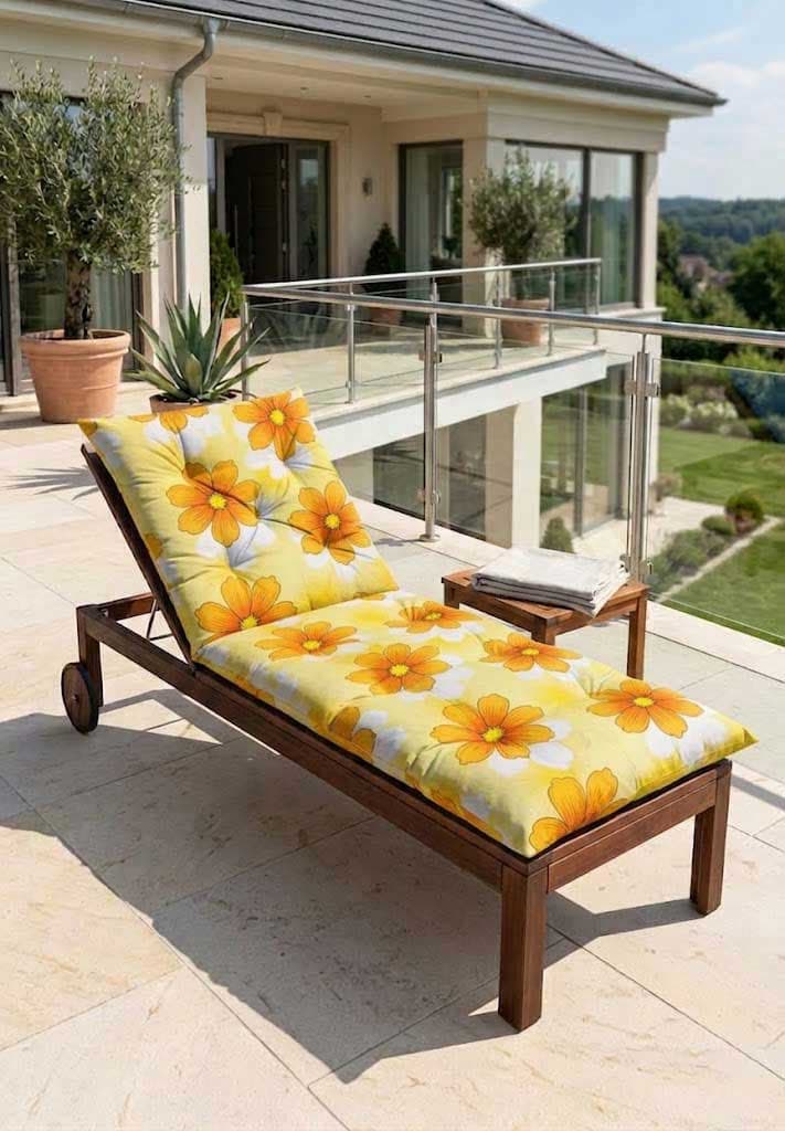 Jastuk Za Baštensku Ležaljku 200x70cm HAPPY FLOWERS