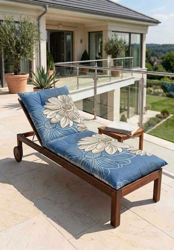 Jastuk Za Baštensku Ležaljku 200x70cm BIG FLOWERS