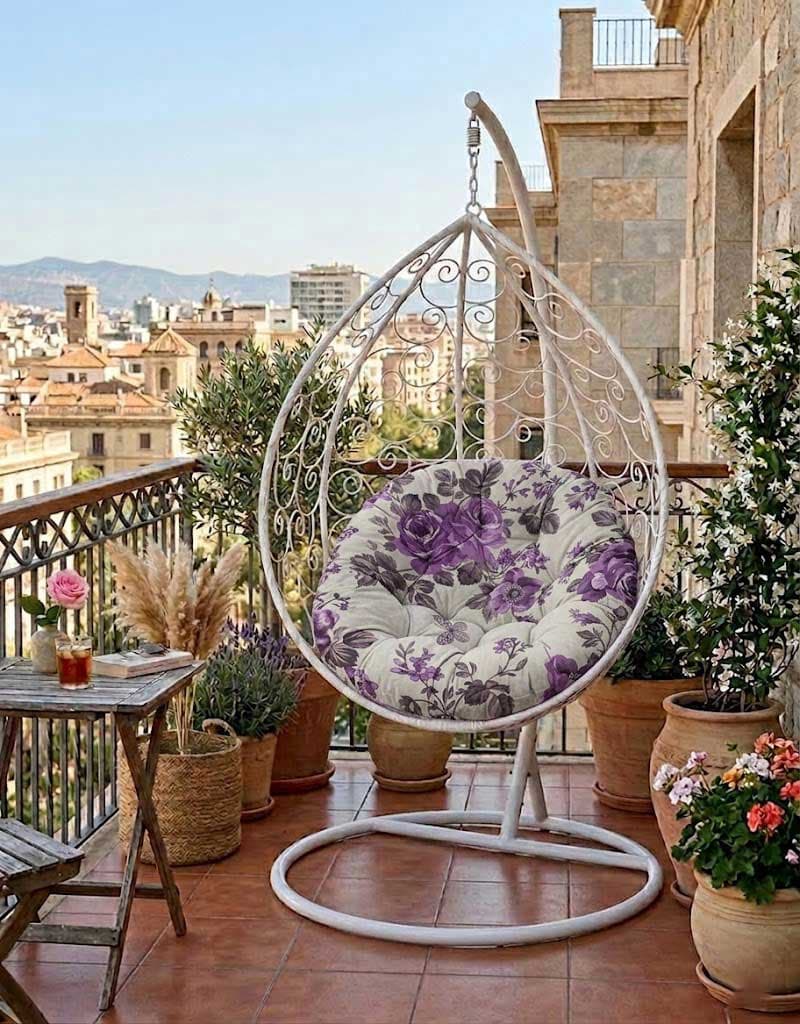 Jastuk 100cm Za Gnezdo Baštensku Ljuljašku VIOLET GARDEN