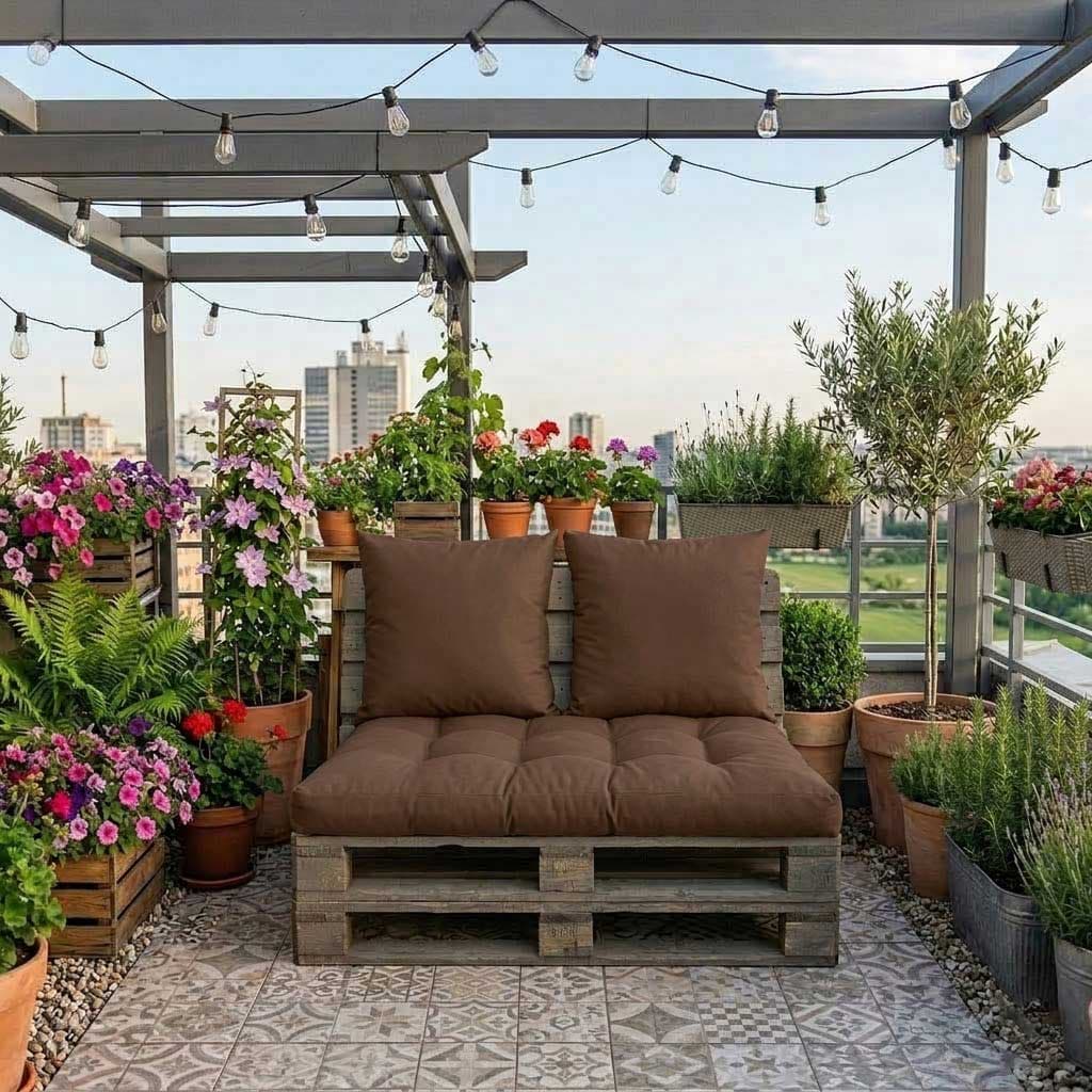 Komplet jastuka za garniture od paleta BROWN