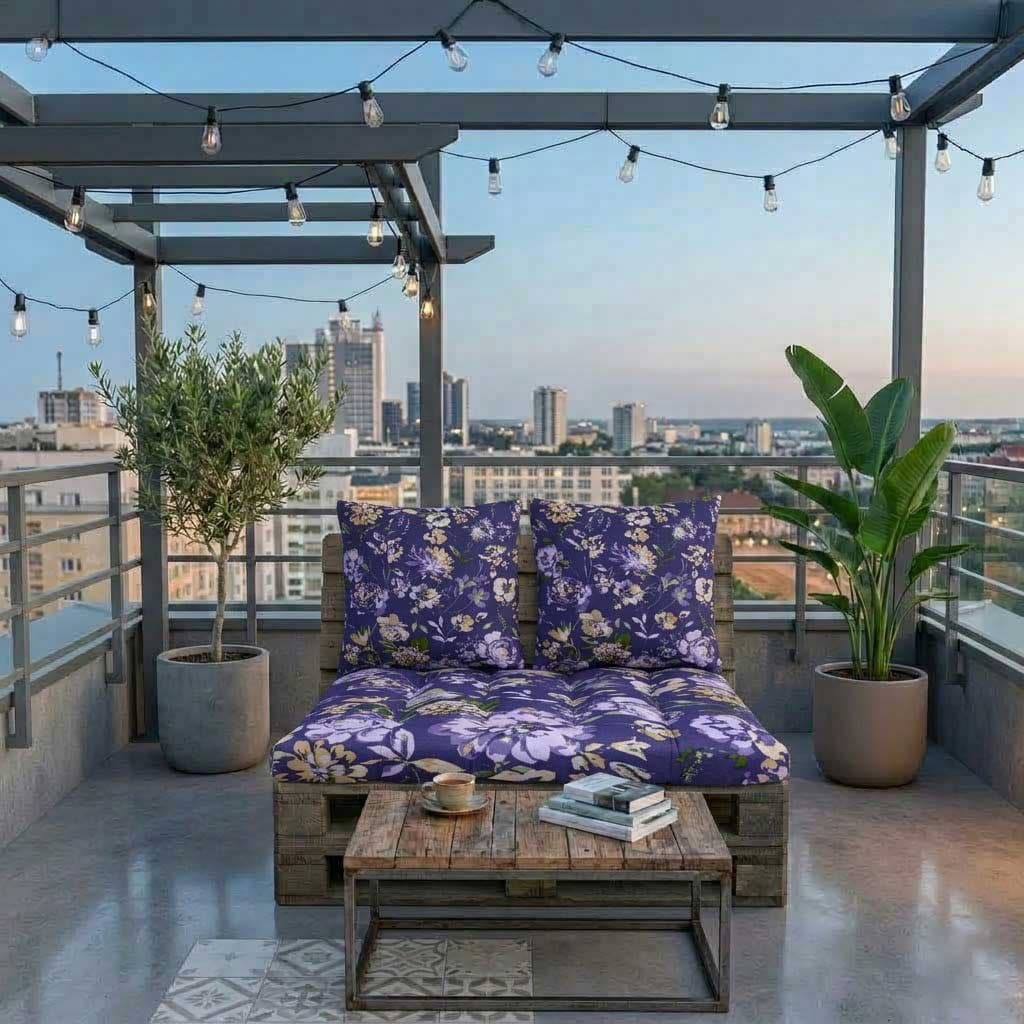 Komplet jastuka za garniture od paleta VIOLET RETRO