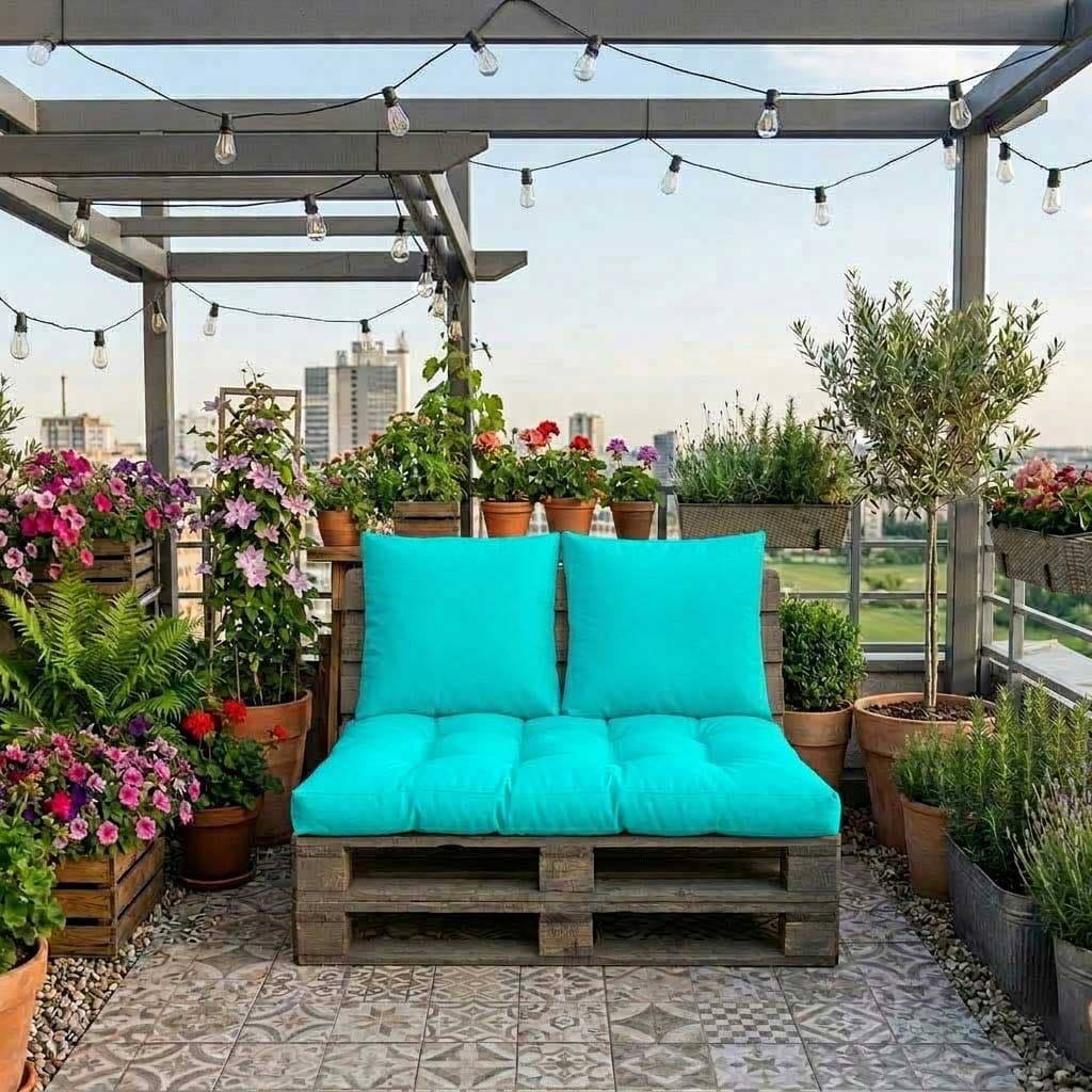 Komplet jastuka za garniture od paleta TURQUOISE