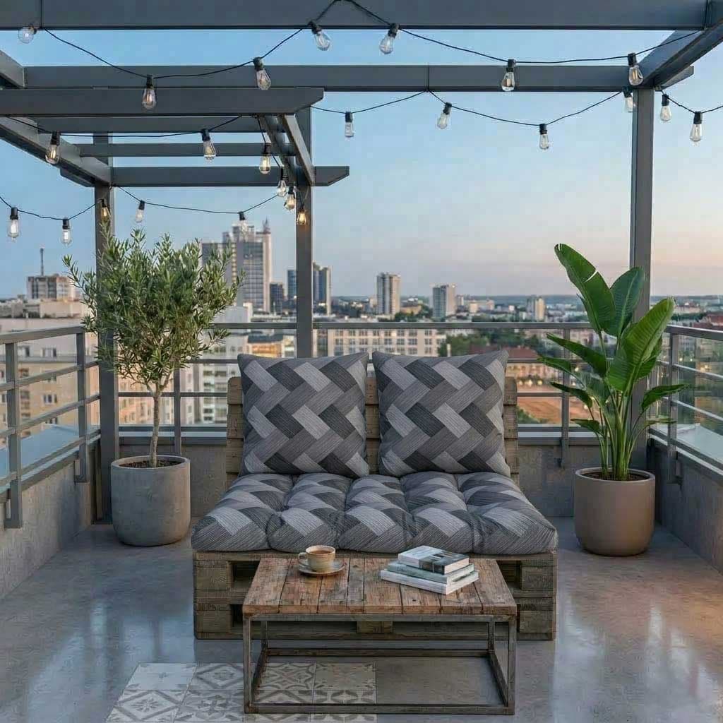 Komplet jastuka za garniture od paleta TRICOT-BL