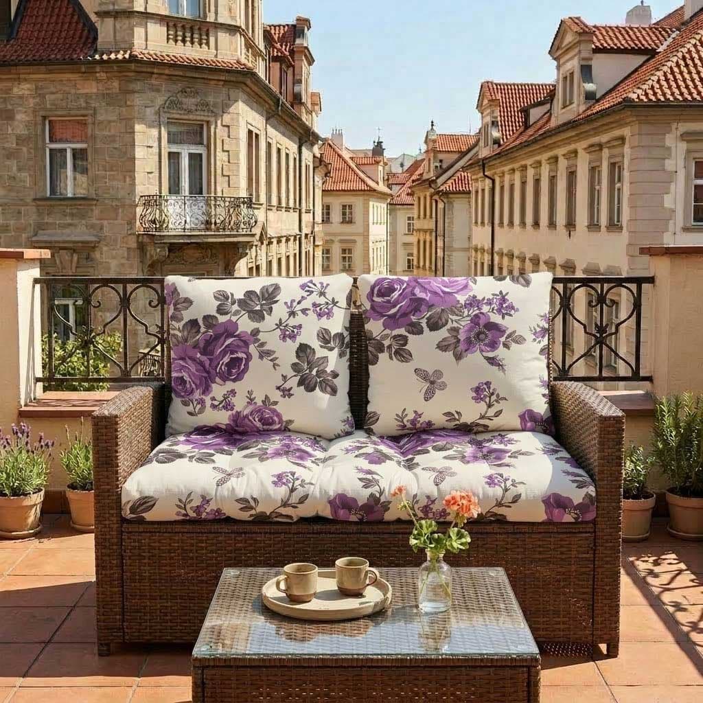 Jastuci za baštenski dvosed 100x50x50cm VIOLET GARDEN