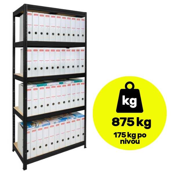 Polica velike nosivosti 5x175kg 213x90x45cm