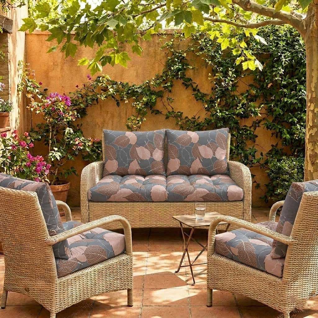 Jastuci Za Baštensku Garnituru - Dvosed 120cm i Dve Fotelje LEAVES