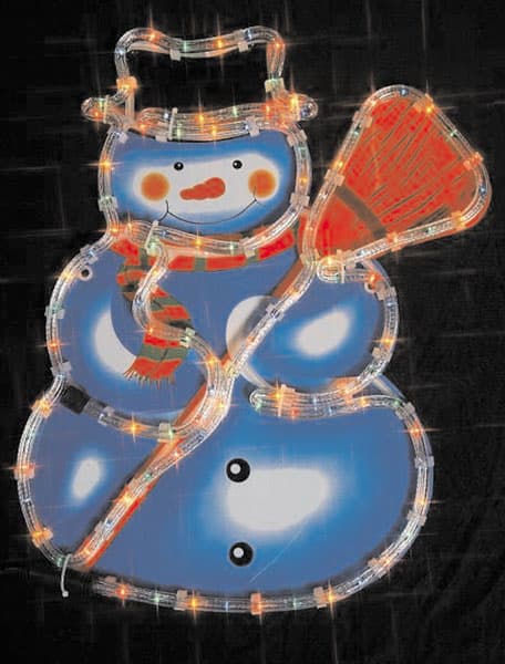 Novogodišnji svetleći okvir Sneško Belić h50cm 52-200