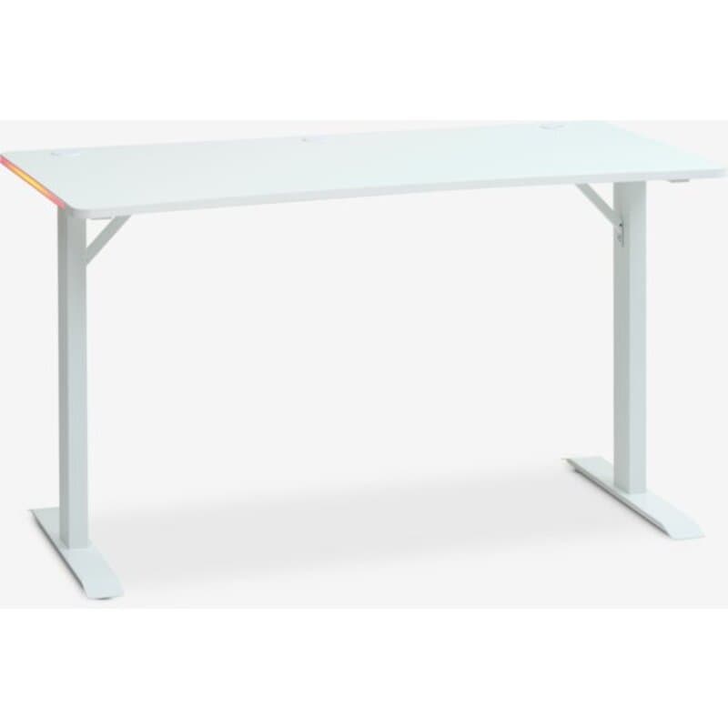 Gejmerski sto HALBJERG 65x135 sa LED rasvetom, bela