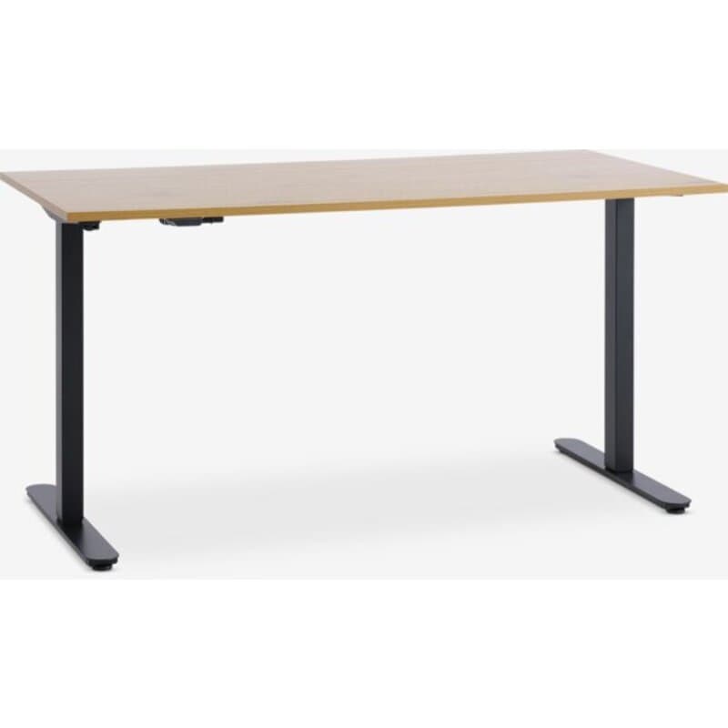 Radni sto sa podesivom visinom 70x140 cm, natur hrast/crna