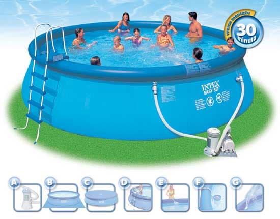 Nadzemni bazen Intex EasySet Blue - 549x122 cm - (56905)