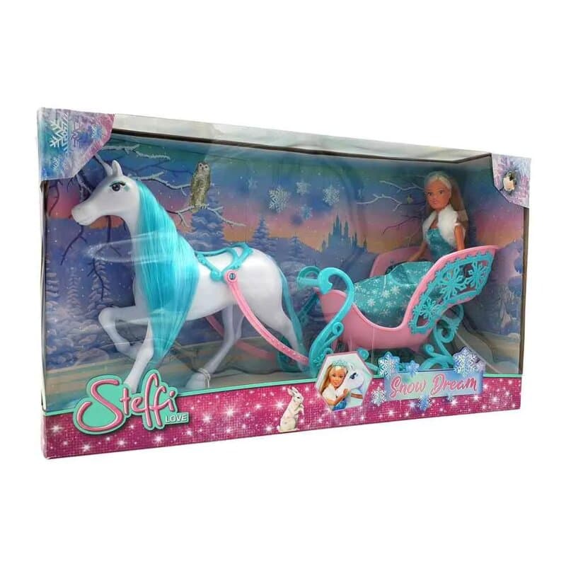 Steffi Love Snow Dream Set - lutka sa kočijom i konjem
