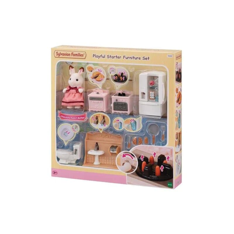 Sylvanian Families Playful Starter – Set Nameštaja za Kuhinju i Kupatilo