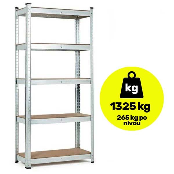 Polica sa 5 nivoa nosivosti po 265 kg 180x90x40cm