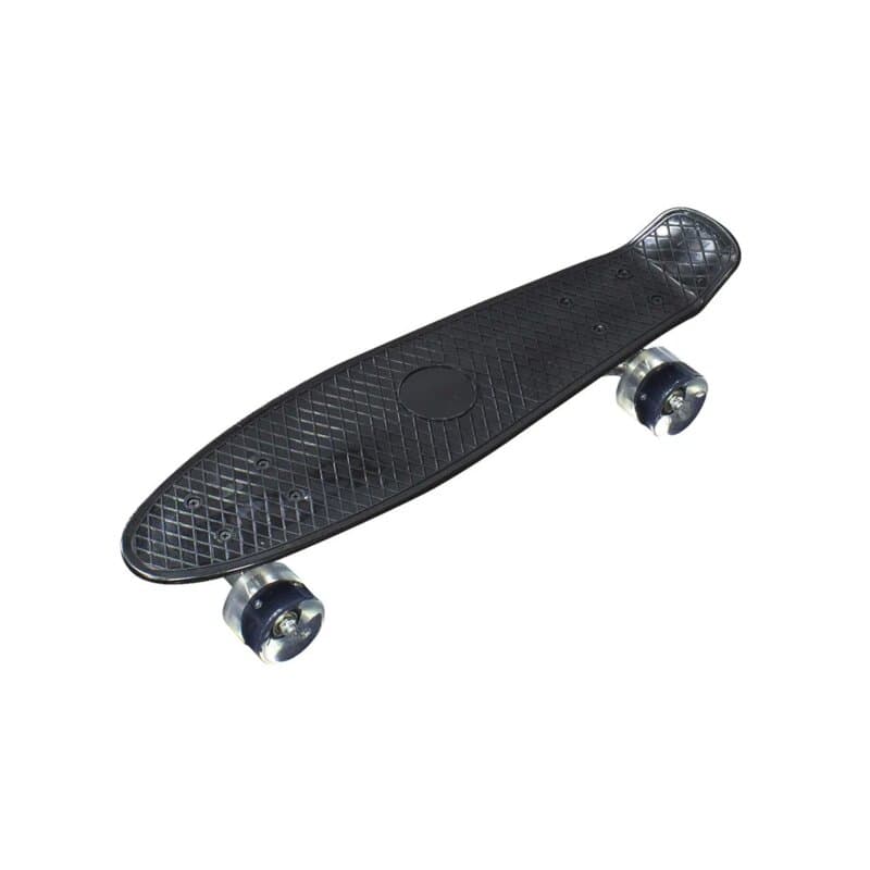 Dečji skejtbord 56cm sa LED točkovima – crni