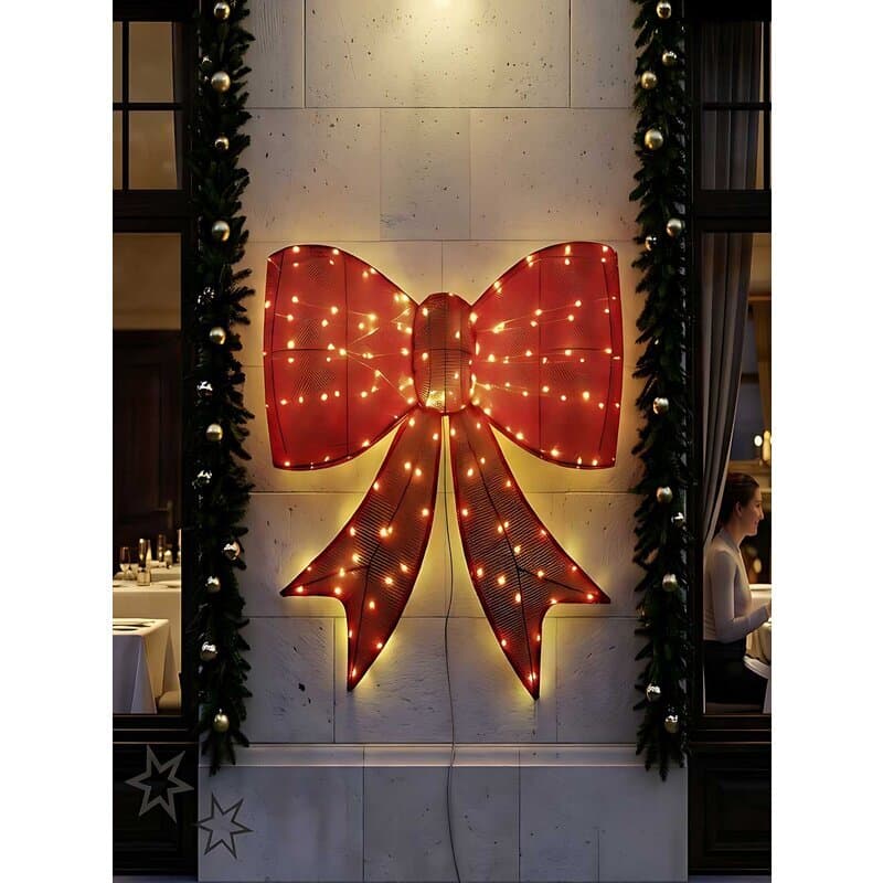 Mašna 91 x 91 cm sa 150 LED sijalica Šljokičasta tkanina