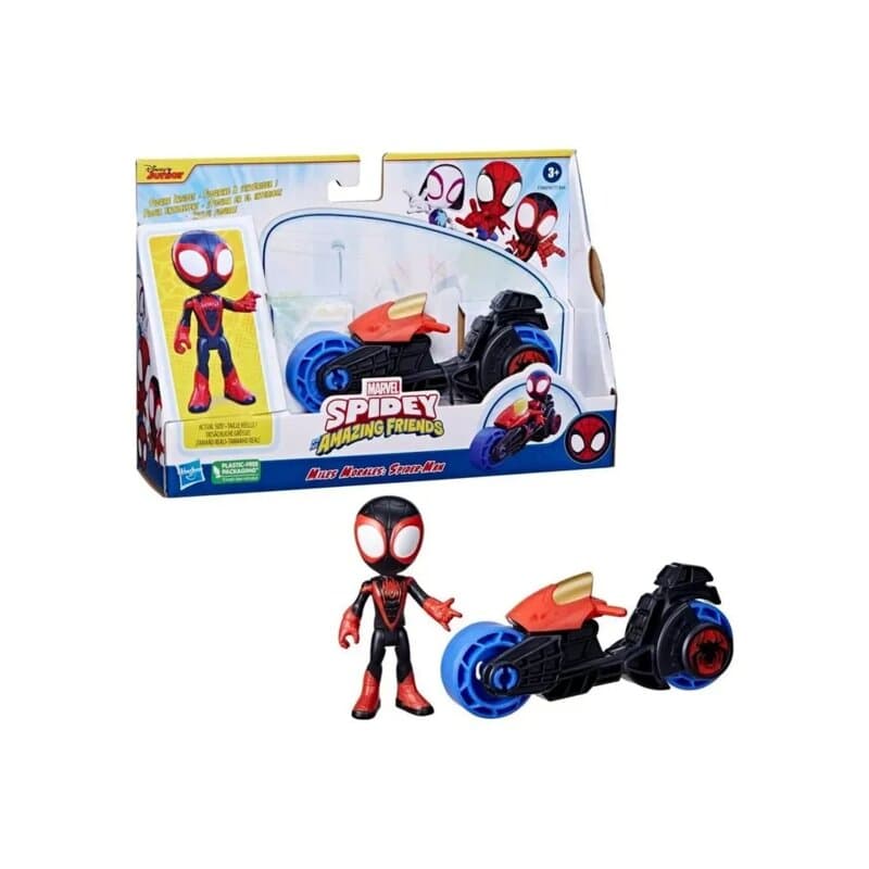Spiderman Spidey set – figura i motor, 10 cm
